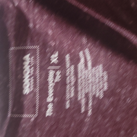 Sonoma Crewneck Short Sleeve Tee-Burgandy Textured XL - Picture 3 of 7